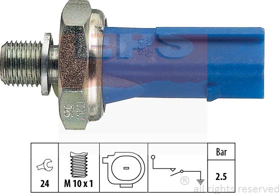 MDR EPS-1800 192 - Датчик, тиск масла autocars.com.ua