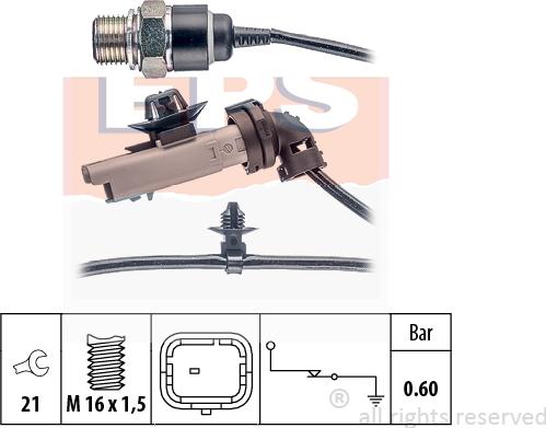 MDR EPS-1800 199 - Датчик, тиск масла autocars.com.ua