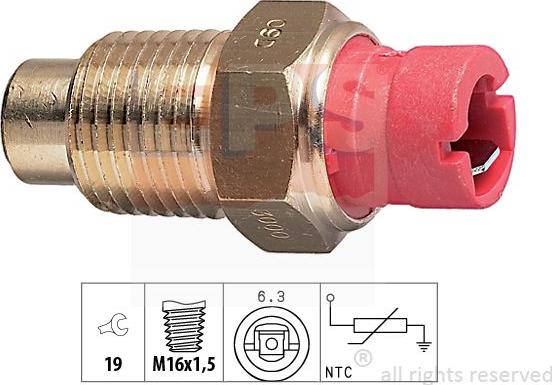 MDR EPS-1830 000 - Датчик, температура охолоджуючої рідини autocars.com.ua