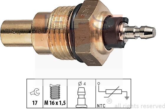 MDR EPS-1830 009 - Датчик, температура охолоджуючої рідини autocars.com.ua