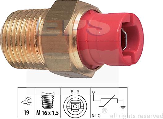 MDR EPS-1830 027 - Датчик, температура охолоджуючої рідини autocars.com.ua