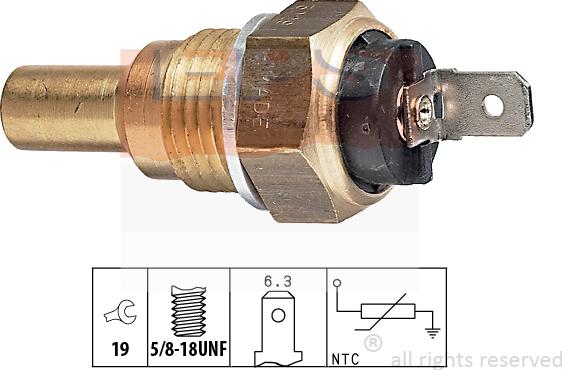 MDR EPS-1830 029 - Датчик, температура охолоджуючої рідини autocars.com.ua