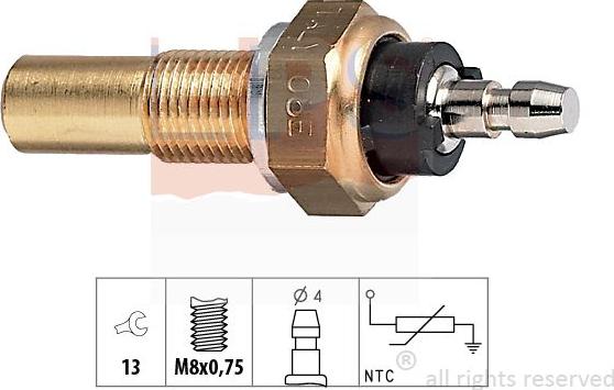 MDR EPS-1830 068 - Датчик, температура охолоджуючої рідини autocars.com.ua