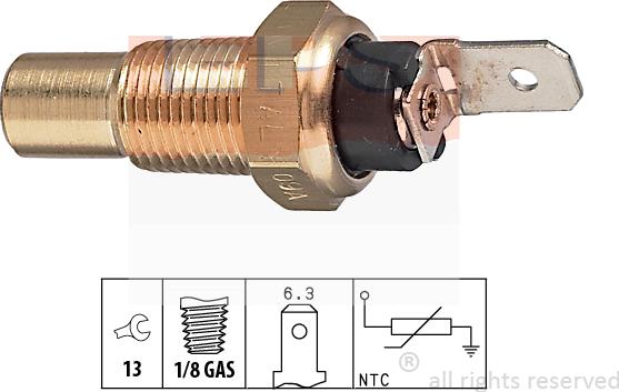 MDR EPS-1830 079 - Датчик, температура охолоджуючої рідини autocars.com.ua