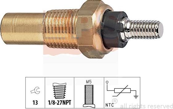 MDR EPS-1830 082 - Датчик, температура охолоджуючої рідини autocars.com.ua