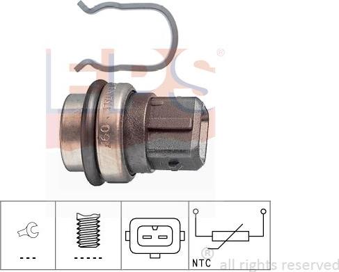 MDR EPS-1830 086 - Датчик, температура охолоджуючої рідини autocars.com.ua