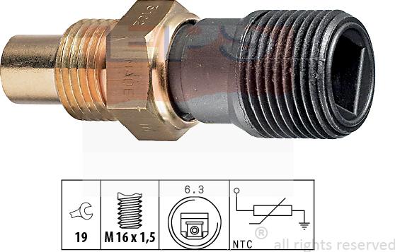 MDR EPS-1830 102 - Датчик, температура охолоджуючої рідини autocars.com.ua