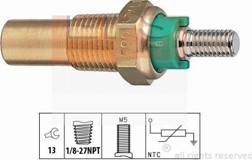 MDR EPS-1830 136 - Датчик, температура охолоджуючої рідини autocars.com.ua