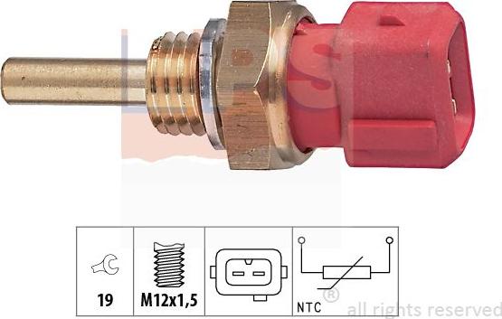 MDR EPS-1830 155 - Датчик, температура охолоджуючої рідини autocars.com.ua