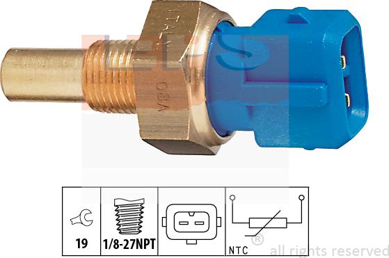 MDR EPS-1830 156 - Датчик, температура охолоджуючої рідини autocars.com.ua