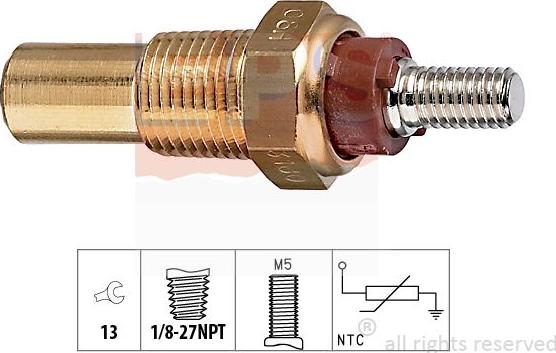 MDR EPS-1830 180 - Датчик, температура охолоджуючої рідини autocars.com.ua