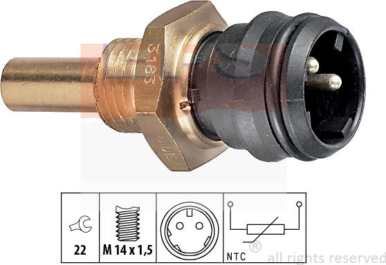 MDR EPS-1830 183 - Датчик, температура охолоджуючої рідини autocars.com.ua