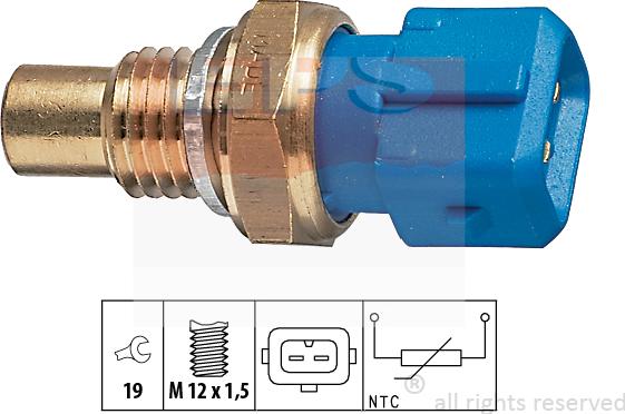 MDR EPS-1830 194 - Датчик, температура охолоджуючої рідини autocars.com.ua