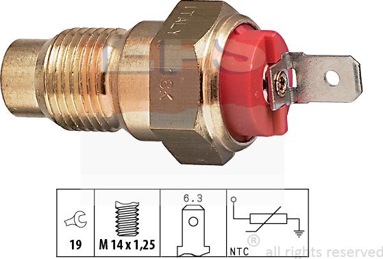 MDR EPS-1830 203 - Датчик, температура охолоджуючої рідини autocars.com.ua