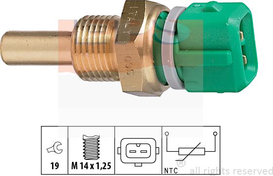 MDR EPS-1830 204 - Датчик, температура охолоджуючої рідини autocars.com.ua