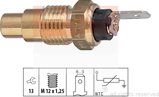 MDR EPS-1830 223 - Датчик, температура охолоджуючої рідини autocars.com.ua