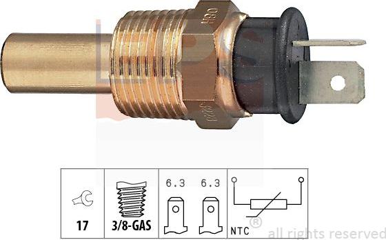 MDR EPS-1830 228 - Датчик, температура охолоджуючої рідини autocars.com.ua