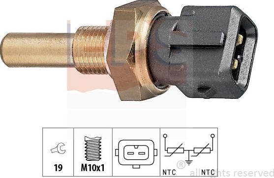 MDR EPS-1830 229 - Датчик, температура охолоджуючої рідини autocars.com.ua