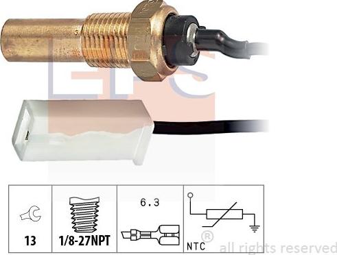 MDR EPS-1830 250 - Датчик, температура охолоджуючої рідини autocars.com.ua