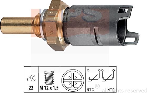 MDR EPS-1830 274 - Датчик, температура охолоджуючої рідини autocars.com.ua