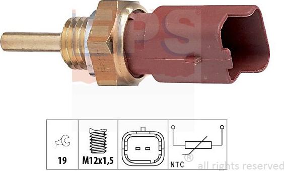 MDR EPS-1830 326 - Датчик, температура охолоджуючої рідини autocars.com.ua