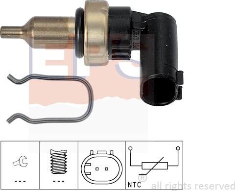 MDR EPS-1830 343 - Датчик, температура охолоджуючої рідини autocars.com.ua