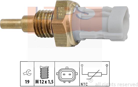 MDR EPS-1830 351 - Датчик, температура охолоджуючої рідини autocars.com.ua