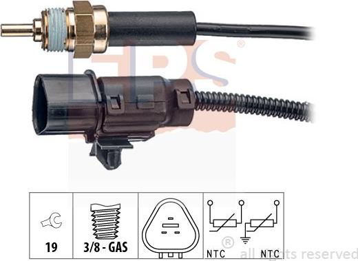 MDR EPS-1830 373 - Датчик, температура охолоджуючої рідини autocars.com.ua