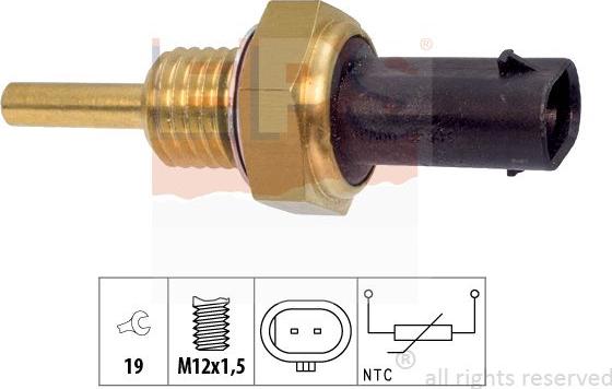MDR EPS-1830 407 - Датчик, температура охолоджуючої рідини autocars.com.ua