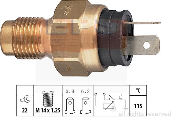 MDR EPS-1830 506 - Датчик, температура охлаждающей жидкости autodnr.net