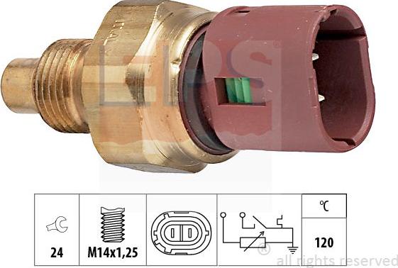 MDR EPS-1830 522 - Датчик, температура охолоджуючої рідини autocars.com.ua