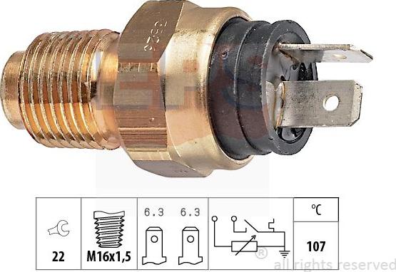 MDR EPS-1830 526 - Датчик, температура охлаждающей жидкости autodnr.net