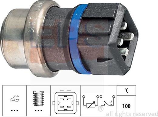 MDR EPS-1830 536 - Датчик, температура охолоджуючої рідини autocars.com.ua