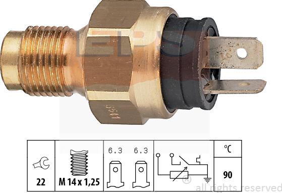 MDR EPS-1830 541 - Датчик, температура охолоджуючої рідини autocars.com.ua