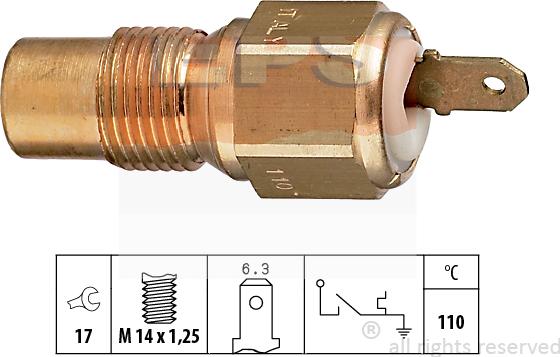 MDR EPS-1840 030 - Датчик, температура охолоджуючої рідини autocars.com.ua