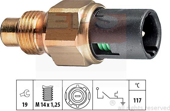 MDR EPS-1840 111 - Датчик, температура охолоджуючої рідини autocars.com.ua