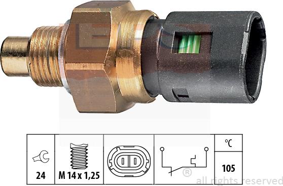 MDR EPS-1840 126 - Датчик, температура охолоджуючої рідини autocars.com.ua