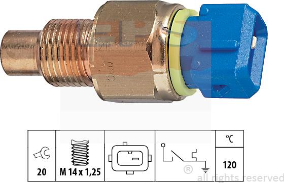 MDR EPS-1840 131 - Датчик, температура охолоджуючої рідини autocars.com.ua