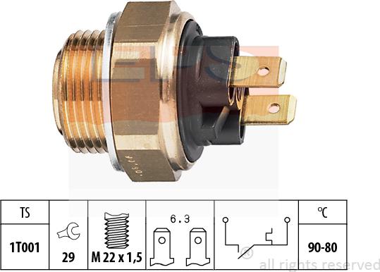 MDR EPS-1850 002 - Термовыключатель, вентилятор радиатора / кондиционера autodnr.net