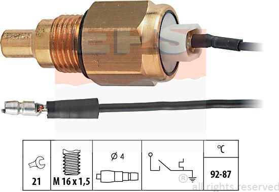 MDR EPS-1850 039 - Термовимикач, вентилятор радіатора / кондиціонера autocars.com.ua