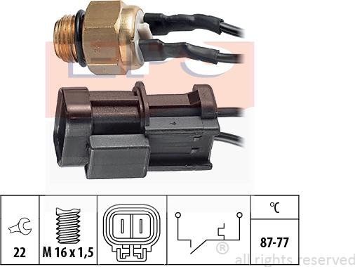 MDR EPS-1850 056 - Термовимикач, вентилятор радіатора / кондиціонера autocars.com.ua