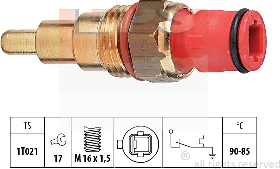 MDR EPS-1850 070 - Термовимикач, вентилятор радіатора / кондиціонера autocars.com.ua