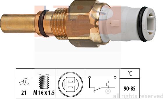 MDR EPS-1850 090 - Термовимикач, вентилятор радіатора / кондиціонера autocars.com.ua