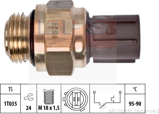 MDR EPS-1850 196 - Термовимикач, вентилятор радіатора / кондиціонера autocars.com.ua