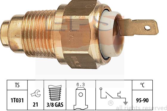 MDR EPS-1850 226 - Термовимикач, вентилятор радіатора / кондиціонера autocars.com.ua