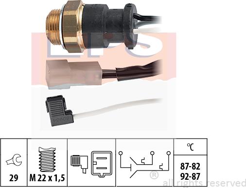 MDR EPS-1850 602 - Термовимикач, вентилятор радіатора / кондиціонера autocars.com.ua