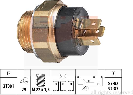MDR EPS-1850 606 - Термовимикач, вентилятор радіатора / кондиціонера autocars.com.ua