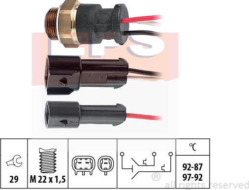 MDR EPS-1850 610 - Термовыключатель, вентилятор радиатора / кондиционера autodnr.net