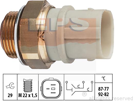 MDR EPS-1850 651 - Термовимикач, вентилятор радіатора / кондиціонера autocars.com.ua