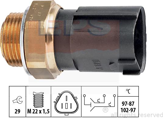 MDR EPS-1850 690 - Термовимикач, вентилятор радіатора / кондиціонера autocars.com.ua